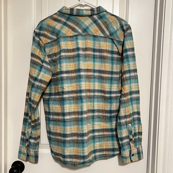 Levi’s Men’s Fantane Castlerock Plaid Shirt Size Large 100% Cotton Button Up - Picture 5 of 16